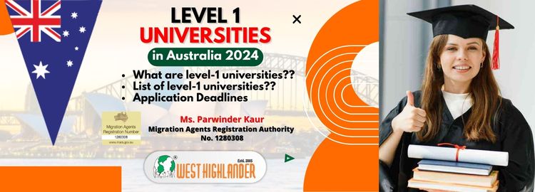 Level 1- Universities in Australia 2024